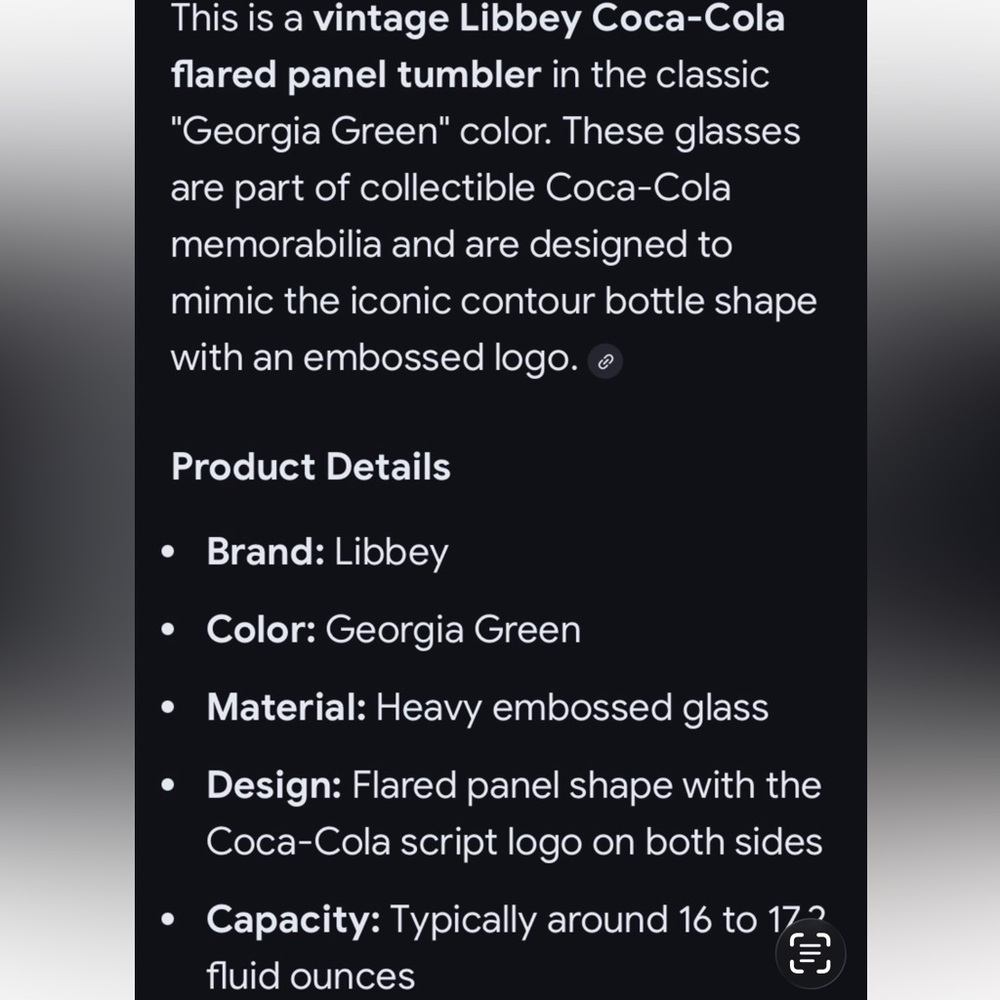 Libbey vintage Coca Cola “Georgia Green” Glass - Picture 7 of 7